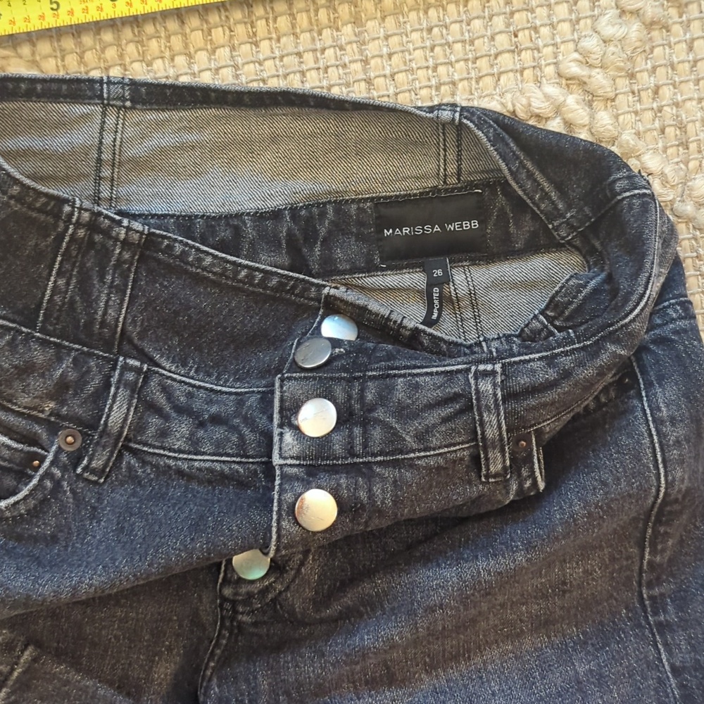 Marissa Webb Black Jean | Size 26 | High Rise - Exposed Button Fly - Picture 6 of 6